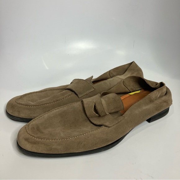 Wolf & shepherd tan suede loafers men’s size 12.5 preppy casual business casual - Picture 2 of 11